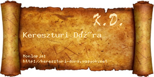 Kereszturi Dóra névjegykártya