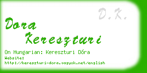 dora kereszturi business card